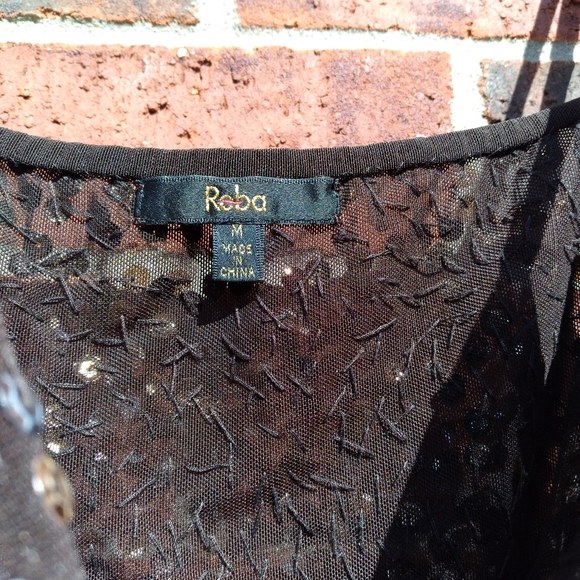 Medium REBA Sequined Golds/browns Tank Top. Side Invisible Zip. - Picture 5 of 9